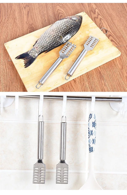 1PC Stainless Steel Fish Scale Knife Scale Scraper Sawtooth Scraping Boning Filleting Cut Scrape Dig Maw Knife