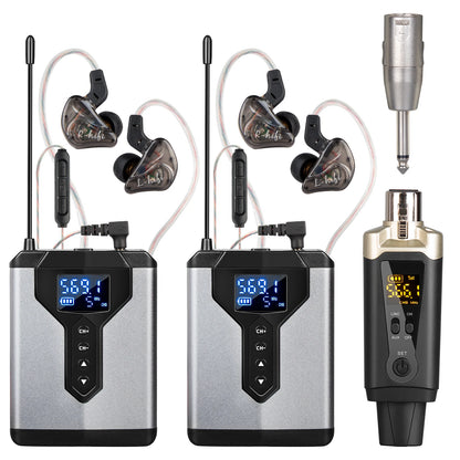 Stereo UHF in-ear monitoring wireless system DT1/2/4 transmitter and receiver of live music stage performance studio