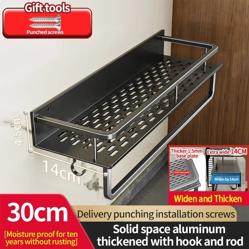 Kitchen Multifunctional Seasoning Storage Rack Wall Mounted Household Bathroom Wall Storage Rack