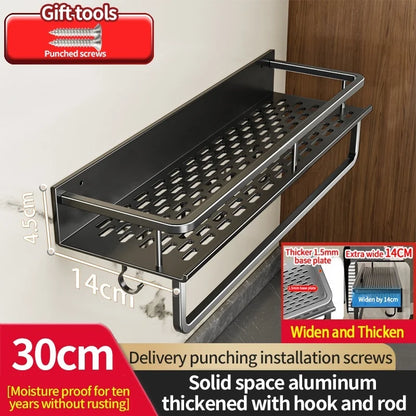 Kitchen Multifunctional Seasoning Storage Rack Wall Mounted Household Bathroom Wall Storage Rack
