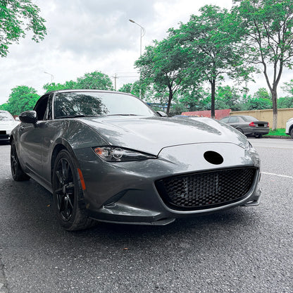 For Mazda MX-5 Miata ND 2016-2026 Glossy Black Front Grille Upper Bumper Hood Mesh Grid Air Intake Body Protector Racing Grill