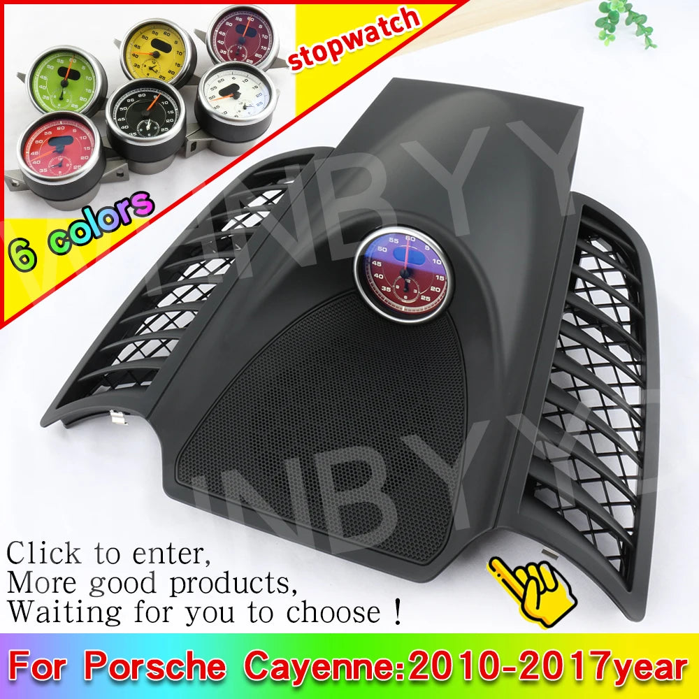 Car Stopwatch for Porsche Cayenne 958 10-17 Clock Chrono Watch Dashboard Cover Modified Car Interior Accessories Stopwatch Clock