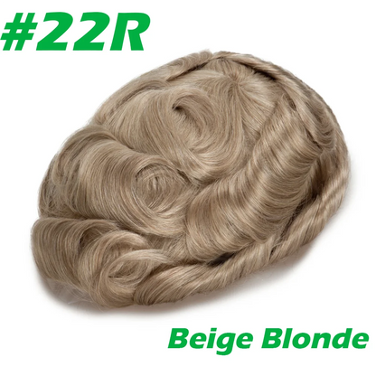 0.03mm Thin Skin Men's Wig 90% 100% Density Human Hair Men Toupee Capillary Prosthesis V Loop Natural Hairline for Hair Loss
