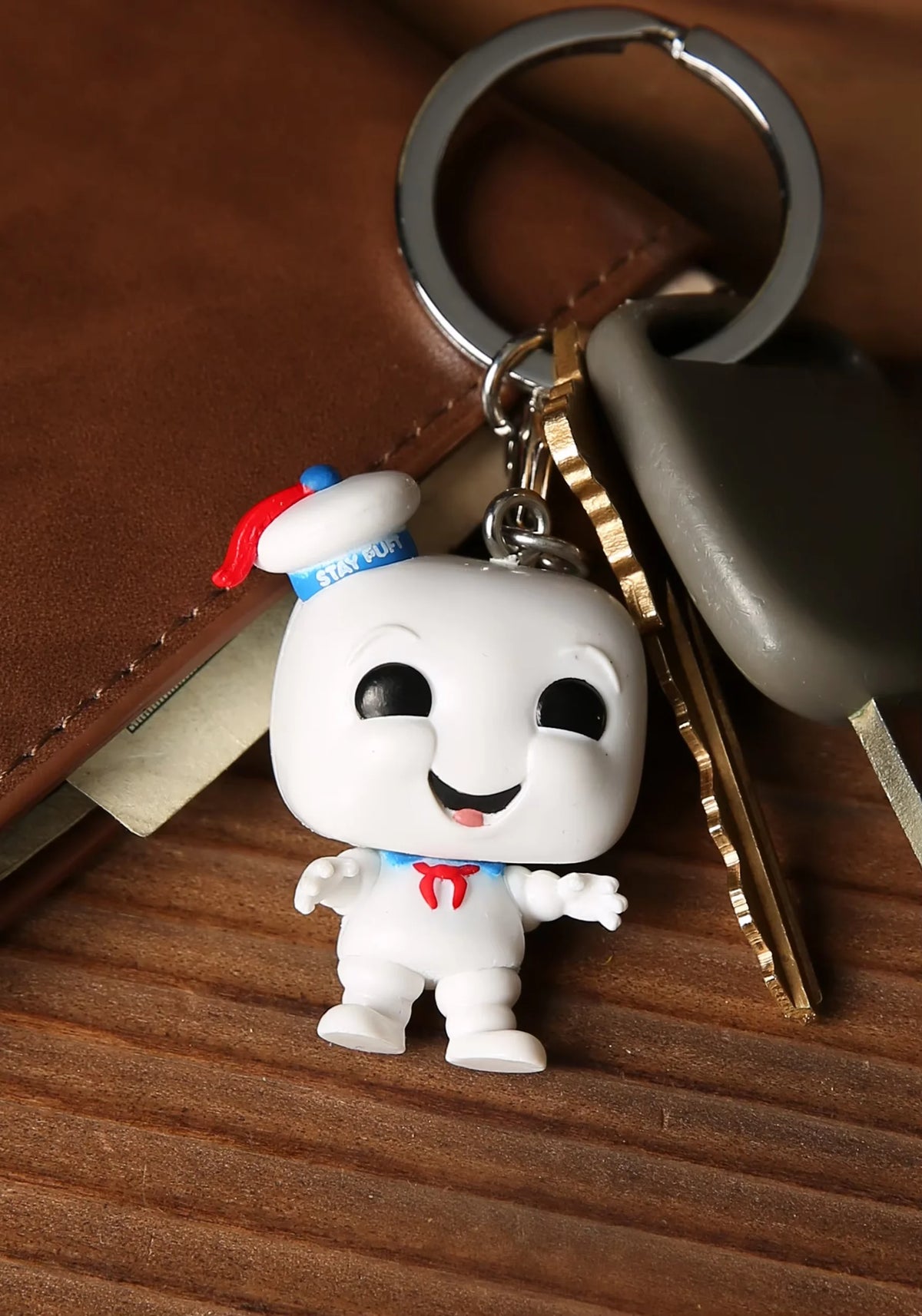 Funko Pop MOVIES Ghostbusters Stay Puft Marshmallow Man Slimer Keychain Toy 4CM PVC Vinyl Figures Pocket Pop Key Chain Toys
