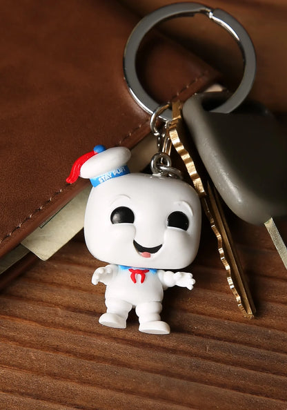 Funko Pop MOVIES Ghostbusters Stay Puft Marshmallow Man Slimer Keychain Toy 4CM PVC Vinyl Figures Pocket Pop Key Chain Toys