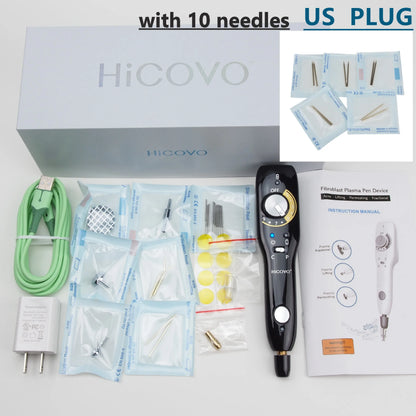 Hicovo Skin Tightly Eyelid Lift Auto Mode Fibroblast Cold Plamax Wireless Type C Quick Charge Beauty Tool Set
