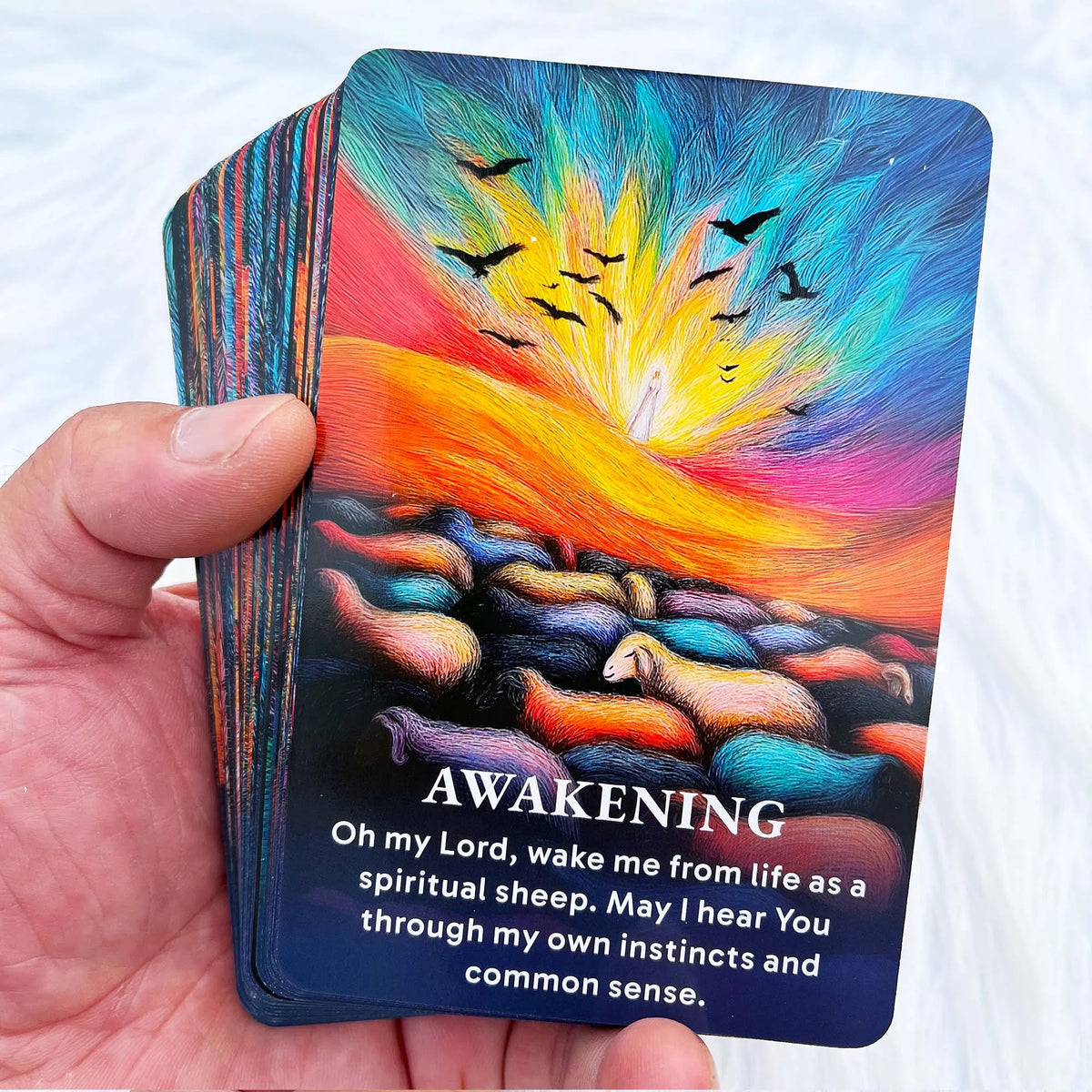 The Divine Flow Oracle Card Deck, 50 Cards for Daily Reflection, Meditation and Clarity, Card Collection, 12x8cm, 14+