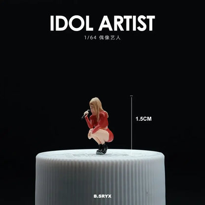 1/64 Scale Figure Band Singer Model  Resin  Miniature Figures Diorama Minifigures Garage Scenes DIY Craft Toys Collectible