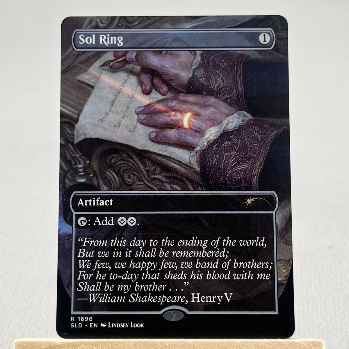 SLD HOLO19//001 Demonic Tutor Proxy Cards  Iron Maiden Sol Ring Arcane Signet Home Play Fierce Guardianship Nekusar The Mindra