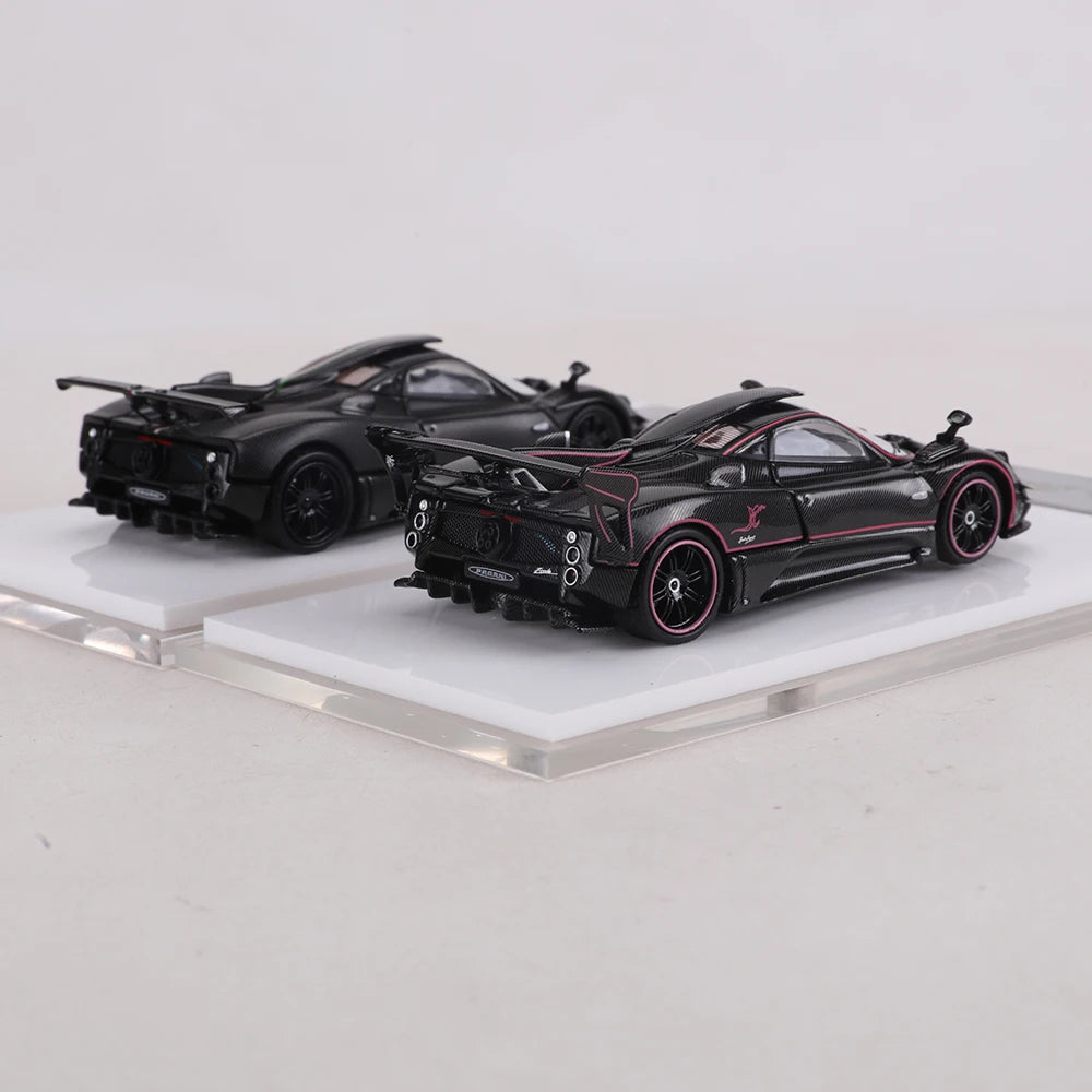 RM MODLE 1:64 Zonda Full Carbon Trim Diecast Car Model Alloy Simulation Supercar Collectible Can Open The hood