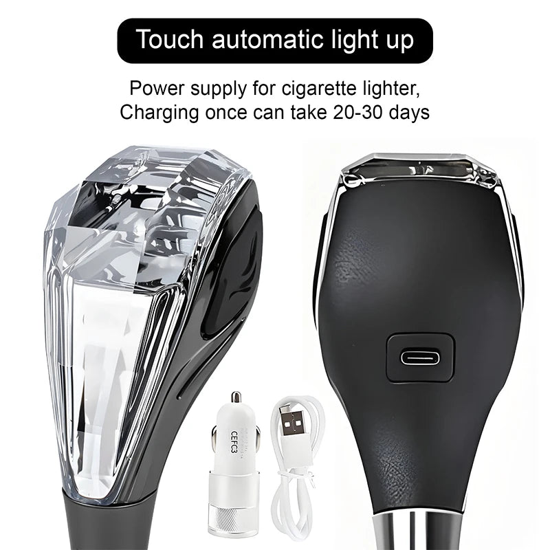 Crystal Shift Knob LED Seven Colors Suitable for 8-10-12MM Diameter 5-Speed/6-Speed Suitable for Toyota/Lexus/Mitsubishi/Honda