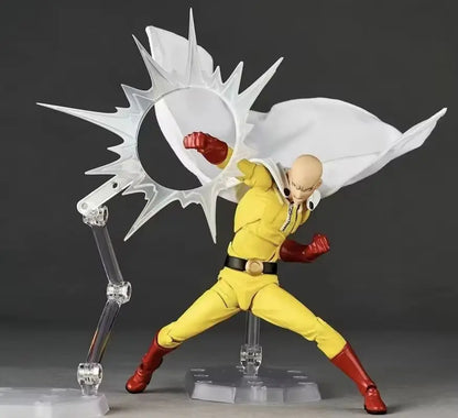 Hot One Punch Man Saitama Amazing Yamaguchi Revoltech Saitama In Stock Anime Action Collection Figures Model Toys Gifts