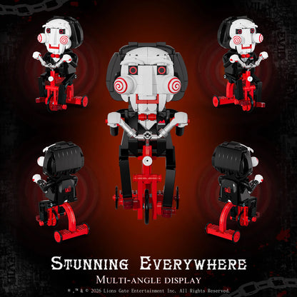 JAKI SAW Billy the Puppet on Tricycle Building Blocks 261pcs Official Movie Licensed Figure Gift