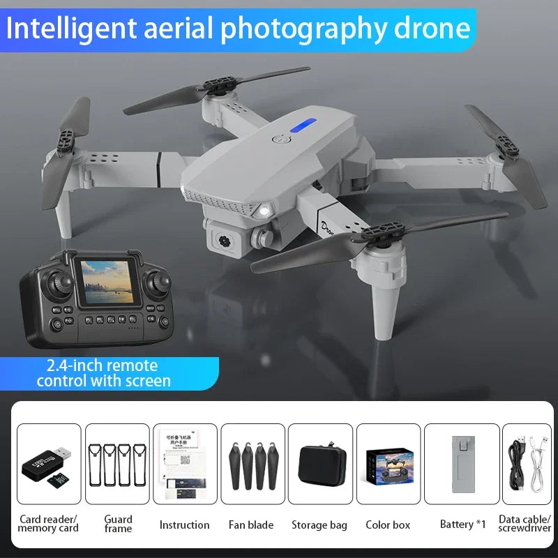 2025 E88 Drone HD Dual Camera, Screen Control No Phone Needed, One-Key Takeoff/Return, Wi-Fi App, USB Charging, Drop-Resistant,