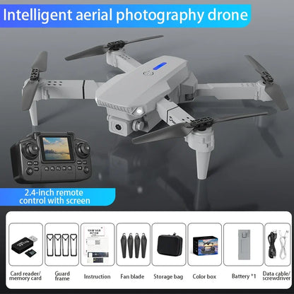 2025 E88 Drone HD Dual Camera, Screen Control No Phone Needed, One-Key Takeoff/Return, Wi-Fi App, USB Charging, Drop-Resistant,
