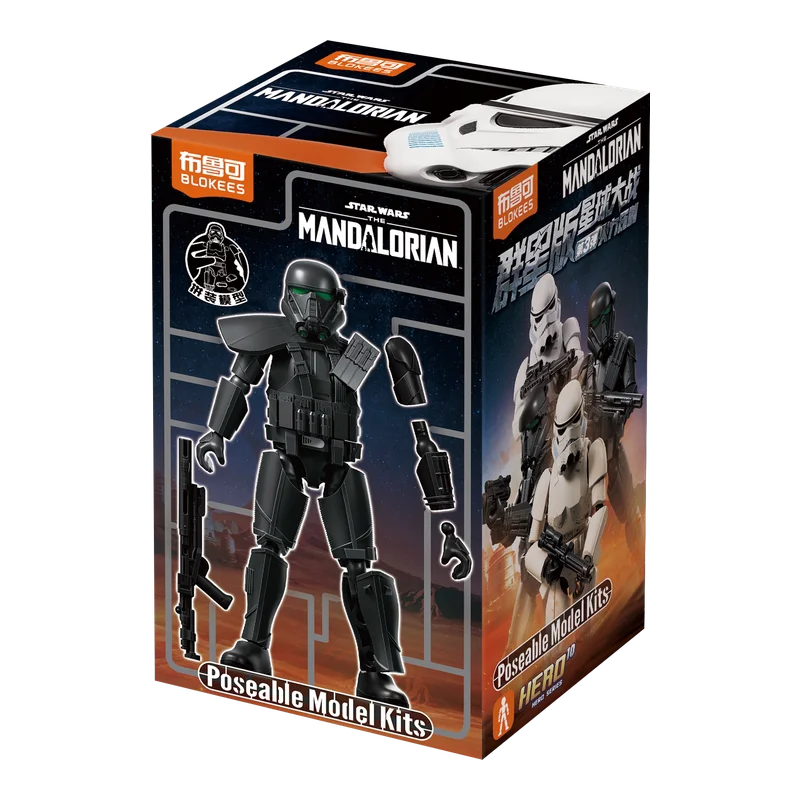 BLOKEES Original Mandalorian GV02 Star Wars Toy Djarin Mando Grogu Yoda Boba Fett Imperial Stormtrooper Action Figure Model Gift