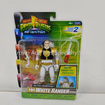 Original Power Rangers S2 White Ranger Figure All Accessories Collection Combinable White Tigerzord Saba Saber Mask Coin Playset