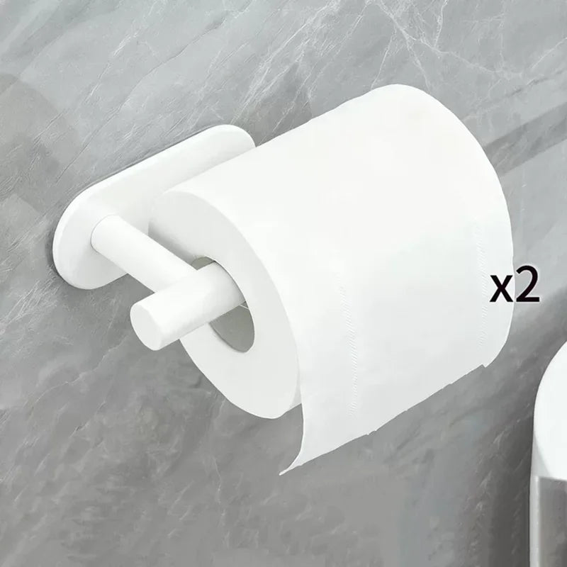 Self Adhesive Towel Rack, Wall Mounted Bathroom Supplies, Bathroom Towel Rack Hanger, Non Perforated Toilet Paper Holder