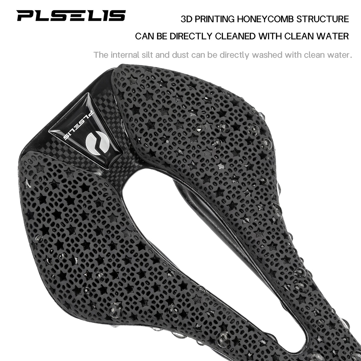 Plselis Lightweight Road Bicycle Saddle High-Strength Carbon Fiber 3D Printed 165g Cycling Cushion Riding Accessories