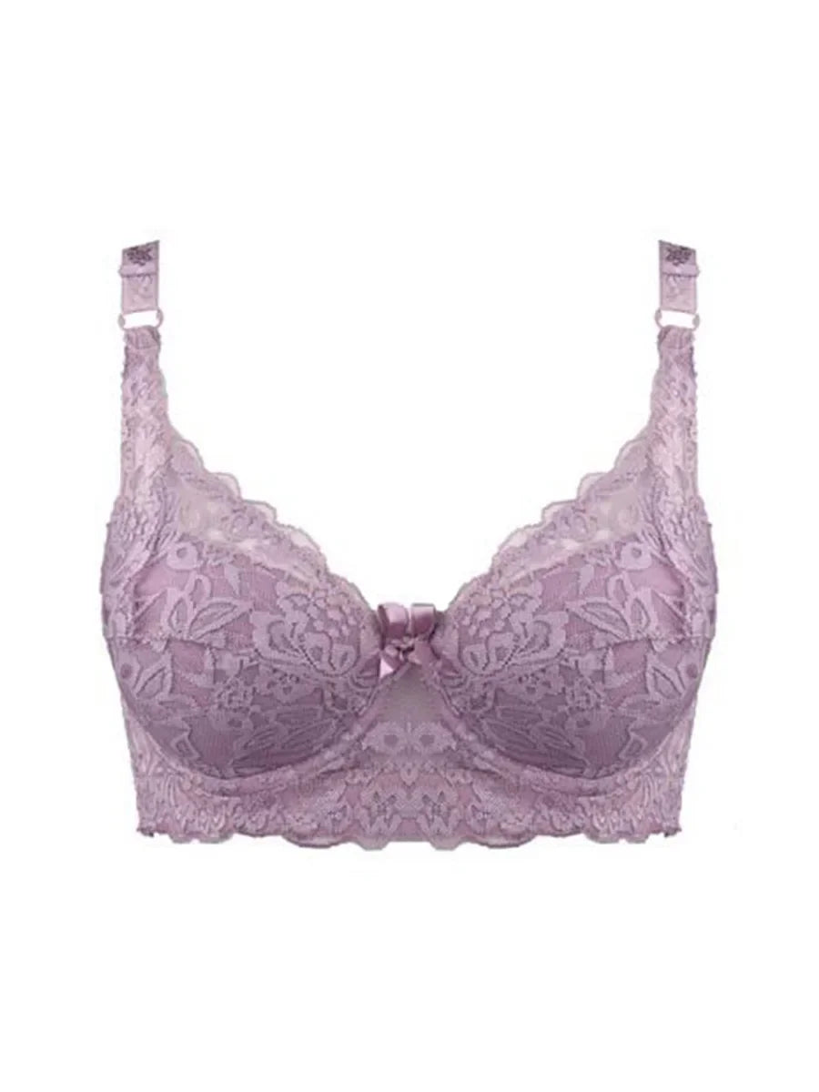 Hot Full cup thin underwear small bra plus size wireless adjustable lace Women's bra breast cover B C D cup Large size Lace Bras