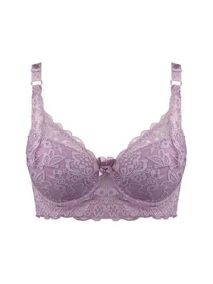 Hot Full cup thin underwear small bra plus size wireless adjustable lace Women's bra breast cover B C D cup Large size Lace Bras