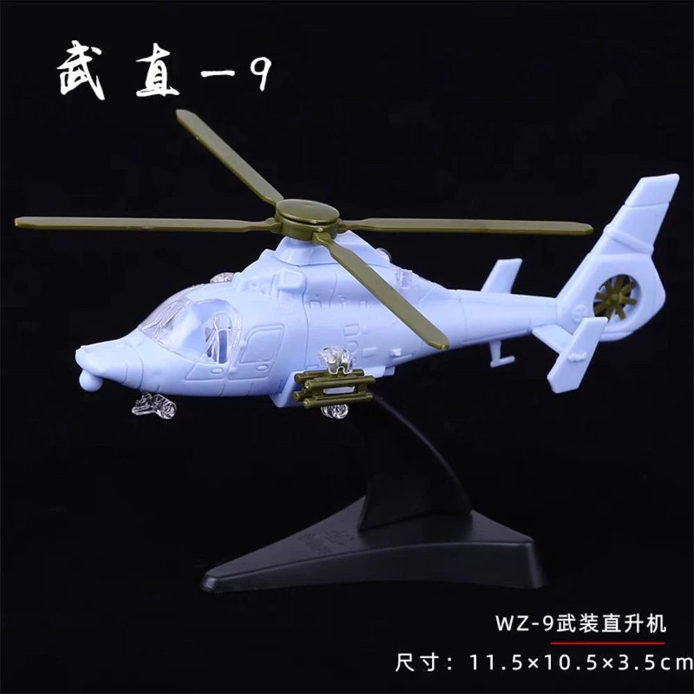 Mini Puzzle Building Toys Desktop Ornaments Soviet MI-24V  Helicopter Gunship Assembly Airplane Plastic Military Model