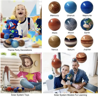Solar System Planet Moon Sun Pressure PU Ball Children's Space Stress Reduction Science Space Children Early Education Toy Gift
