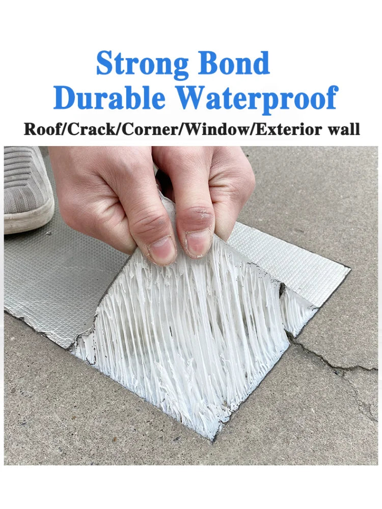 Waterproof Tape High Temperature Resistance Aluminum Foil Thicken Butyl Tape Wall Pool Roof Crack Duct Repair Sealed Self Tape