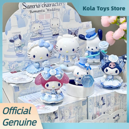 Hello Kitty  Romantic Wedding Series Blind Box Figurine Trendy Toys Century Wedding Series Anime Figures Mystery Box Dolls Gift
