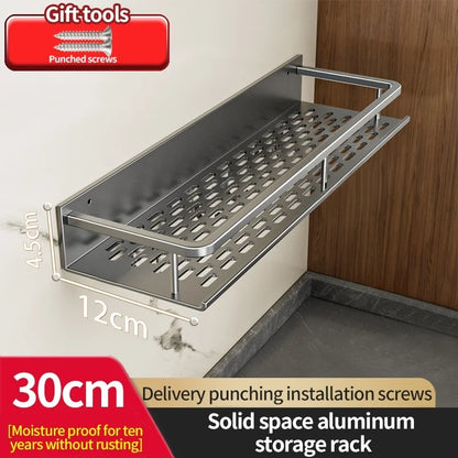 Kitchen Multifunctional Seasoning Storage Rack Wall Mounted Household Bathroom Wall Storage Rack