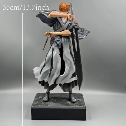 35cm 13.7 inch Anime Kurosaki Ichigo Action Figures Pvc Statue Desktop Ornamen Collection Statue Model Decoration Room Toys Gift