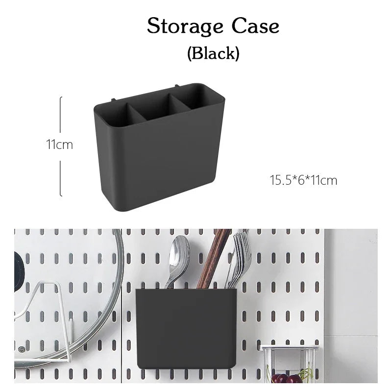 DIY Pegboard Accessories No Punching Kitchen Organization Shelf Storage Box Hooks Wall Organizer Crafts For Garage Room