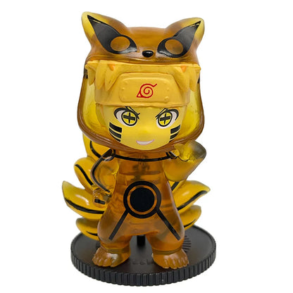 Anime 8cm Naruto 9pcs Set Random Blind Box Haruno Sakura Kakashi Sasuke Action Figure Movie Model Toy Birthday Christmas Gift