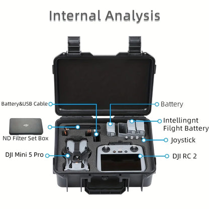 Suitable for DJI Mini 5 Pro Storage Case, Mini 5 Pro Explosion-Proof Case, Portable Hard-Shell Large Capacity Case