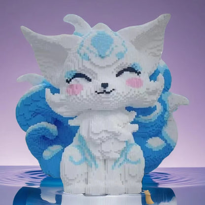 Blue Nine-Tailed Fox Building Block Set - 7125 Pieces | Very Suitable for Adults and Youth. | Ideal Gifts for Christmas, Halloween.