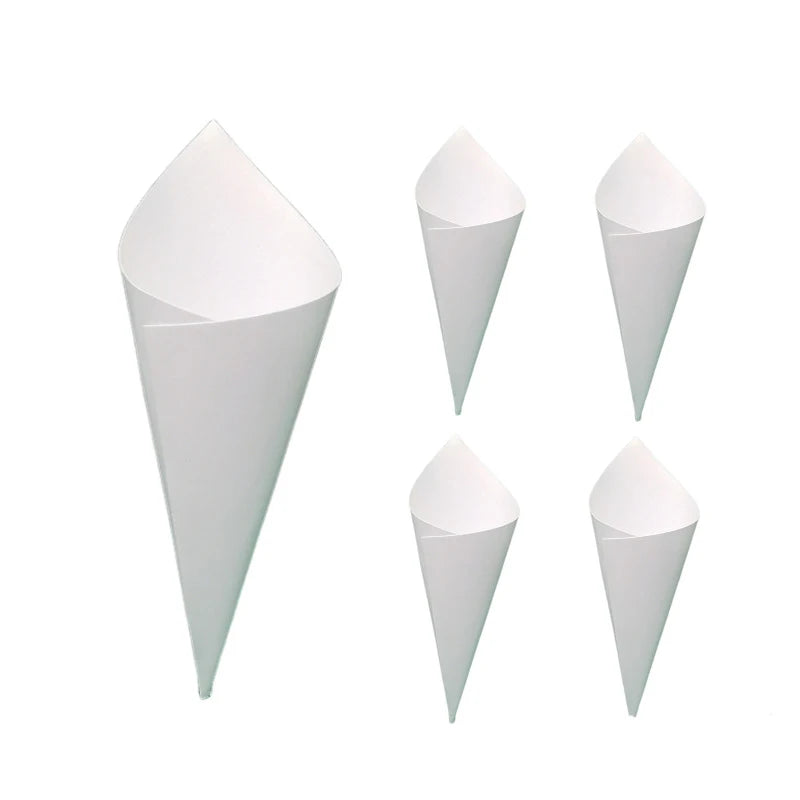 50Pcs Solid Paper Flower Egg Tube Wedding Confetti Cones Holder DIY Petals Lavender Wedding Bouquet Favor Birthday Party Decor