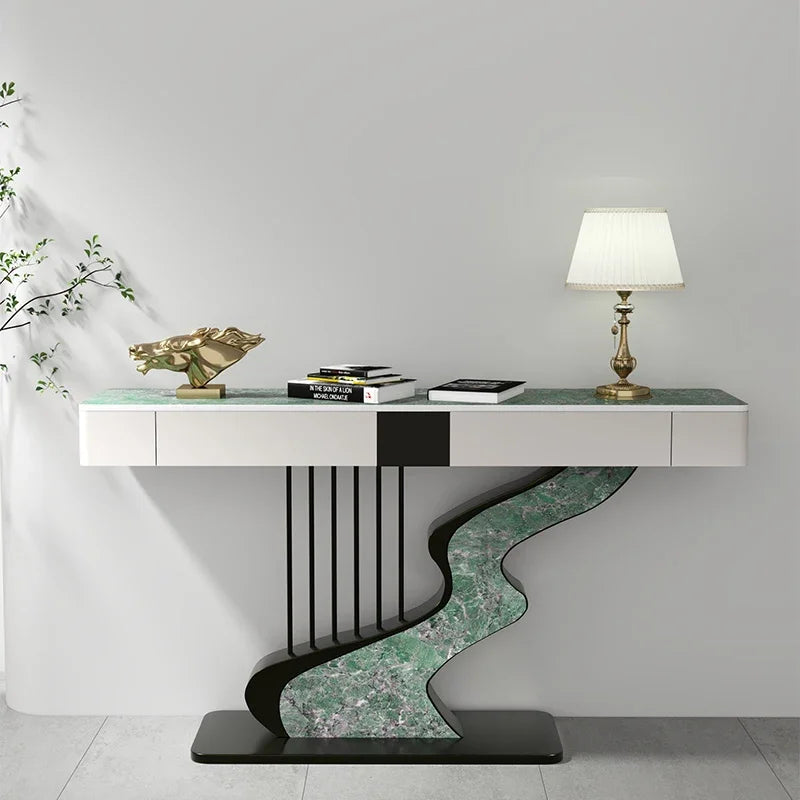 Midcentry Metal Console Table Modern Nordic Entrance Hallway Console Table Luxury Lobby Wohnzimmer Tisch Living Room Furniture