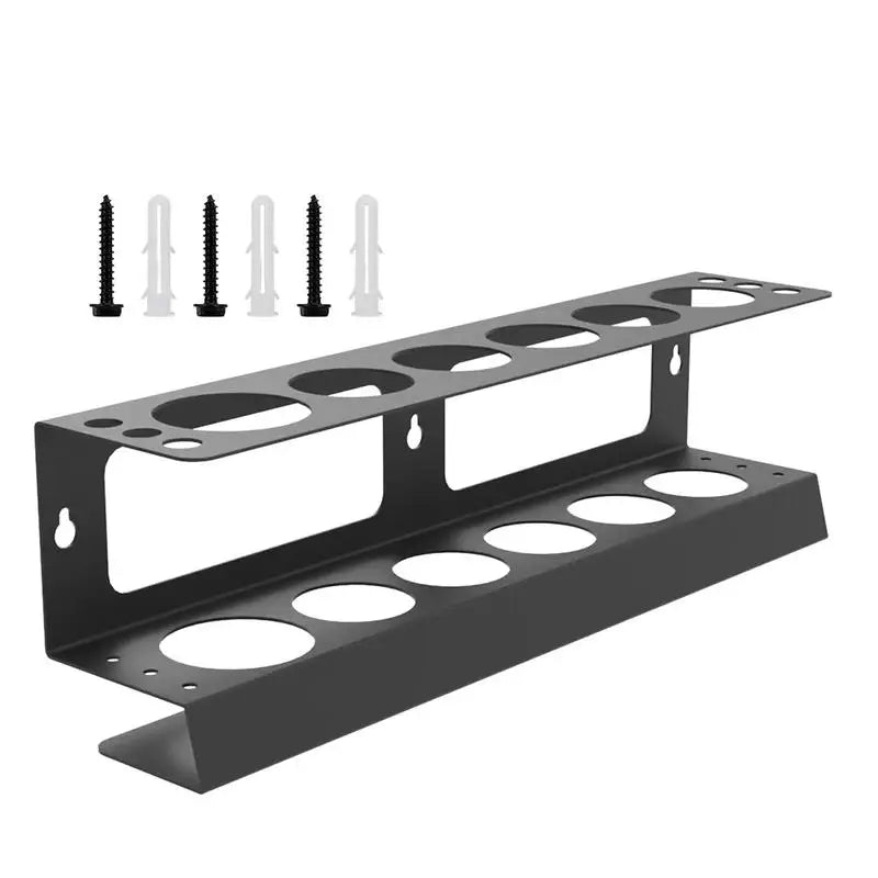 Caulking Gun And Tube Holder Wall Mounted Hand Caulk Tools Storage Rack Holds 6 Tubes And Caulking Nozzle Organizer for Workshop