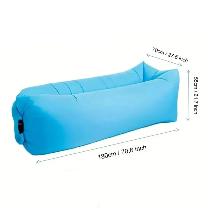Inflatable Air Lounger Sofa Portable Quick Inflate Waterproof Camping Couch Beach Chair Poolside Travel Outdoor Sleeping Mat