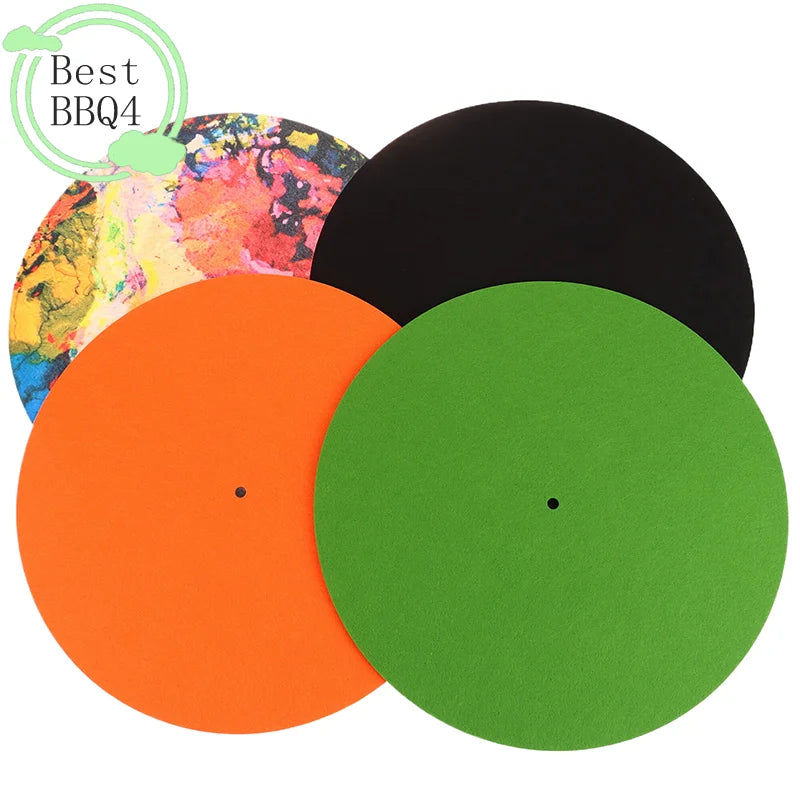 (BBQ4)1PC Slip Mat Felt Turntable Platter Mat For LP Vinyl Record Audio Replacement DIY Accessory Audiophile Thick Turntable Mat