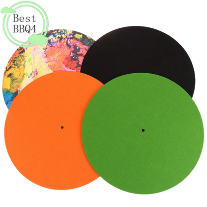 (BBQ4)1PC Slip Mat Felt Turntable Platter Mat For LP Vinyl Record Audio Replacement DIY Accessory Audiophile Thick Turntable Mat