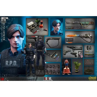 【SHIP IMMEDIATELY】LIMTOYS LiMiNi Resident Evil 2 Series Officer Leon Kennedy Deluxe Version 1/12 Action Figure Gift Toys Collect