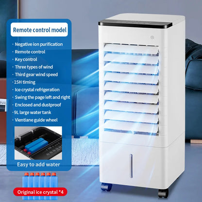 High-end Cooling Fan For Home And Car Use, Smart Vertical Circulating Air Cooler With Voice Remote Control