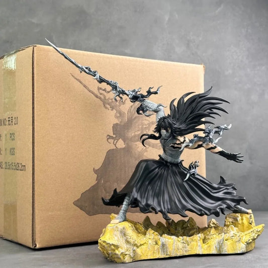 BANDAI Bleach Mugetsu Ichigo Final Version 28cm Action Figure TYBW True Bankai Statue Collectible Model for Adults Anime Decor