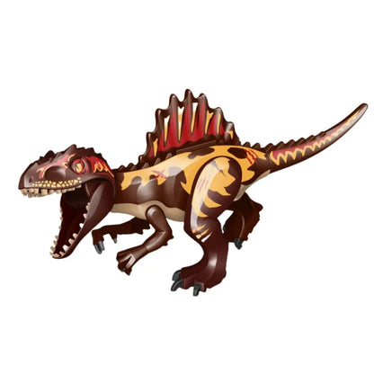 Jurassic Dinosaurs Spinosaurus Large Brick Toy Joints Open Mouth 7 Color Designs, Collectible Decor DIY Puzzle Assembly Gift