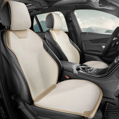 Universal Linen Car Seat Cover Four Season Flax Comfortable Breathable Anti-Slip Car Covers Cushion SUV Sedan Seat Protection