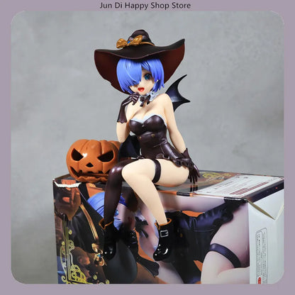 Re:Zero Rem Halloween Magic Night Enchantress 18cm Anime Figure Statue Desktop Decoration Gift