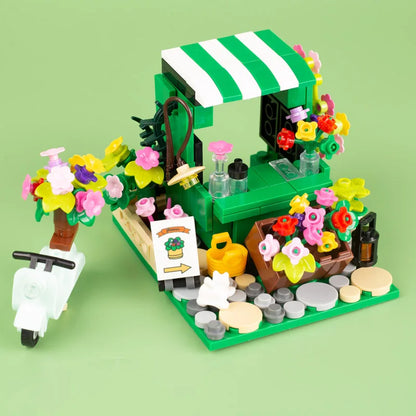 MOC City Supermarket Shop Store Building Blocks Street View Drink Food Vegetable Food Accessories Dessert Blocks Printed Bricks