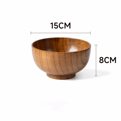 New Japanese Style Wooden Bowls Handmade Crafts Soup Bowls Food Containers Household Wooden Utensils Tableware