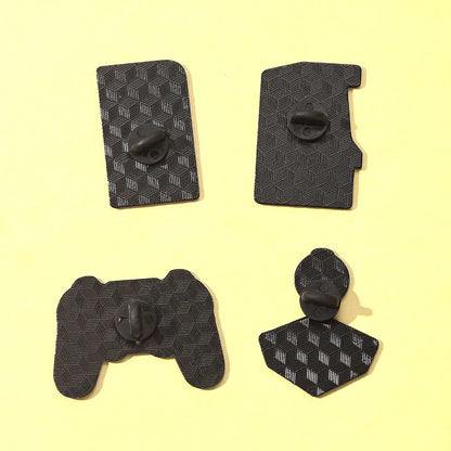 4pcs Cartoon Game Console Enamel Brooch Lapel Pin Vintage Handheld Game Controller Electronic Fun Metal Badge Punk Jewelry Gift